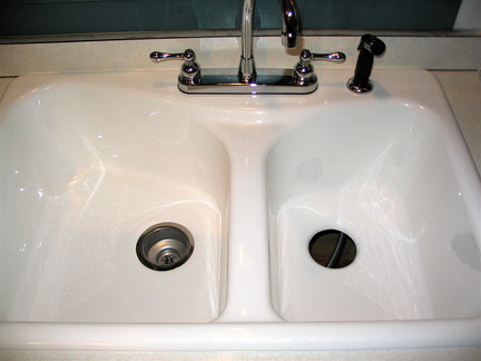 The new sink's basins