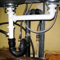 New under-sink plumbing