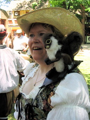 Lady and her fuzzy friend