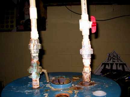 Old water heater connections